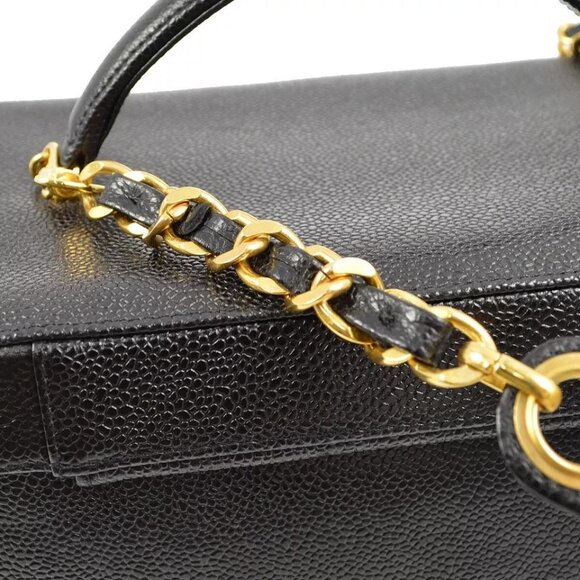 Chanel Black Caviar Skin 2way Vanity Handbag - Picture 3 of 16